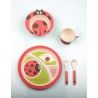 KIDS DINNER SET BAMBOO LADYBIRD