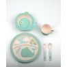 KIDS DINNER SET BAMBOO WHALE