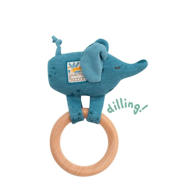 ANNEAU-HOCHET BOIS ELEPHANT SOUS MON BAOBAB