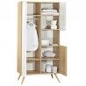 ARMOIRE 1 GDE ET 2 PETITES PORTES NICHE