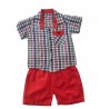 ENSEMBLE GARCON CHEMISE CARREAUX & SHORT