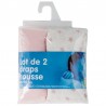 LOT DE 2 DRAPS HOUSSE IMPRIME ETOILE ROSE + UNI RO