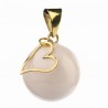 BOLA - BIJOU DE GROSSESSE BOLA - BLANC AVEC GRIGRI COEUR DORE - ONE SIZE