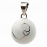 BOLA - BIJOU DE GROSSESSE BOLA - BLANC DOUBLE COEUR - ONE SIZE