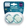 SUCETTE ULTRA AIR NUIT - LOT DE 2 - 6-18 MOIS - PHOSPHORESCENT