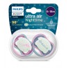 SUCETTE ULTRA AIR NUIT - LOT DE 2 - 6-18 MOIS - PHOSPHORESCENT