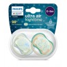 SUCETTE ULTRA AIR NUIT - LOT DE 2 - 0-6 MOIS - PHOSPHORESCENT