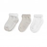 LOT DE 3 CHAUSSETTES MAILLE BOUCLETTE - TAUPE