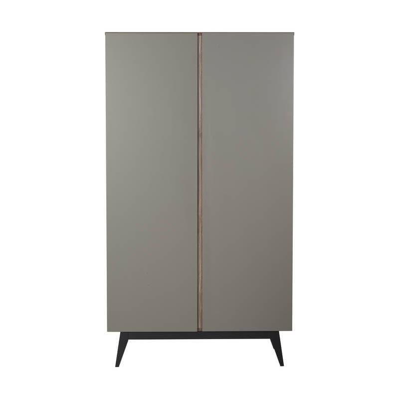 Armoire 2 Portes Trendy Royal Oak, trendy quax noyer 110x52x198h — vue 2 sur 2