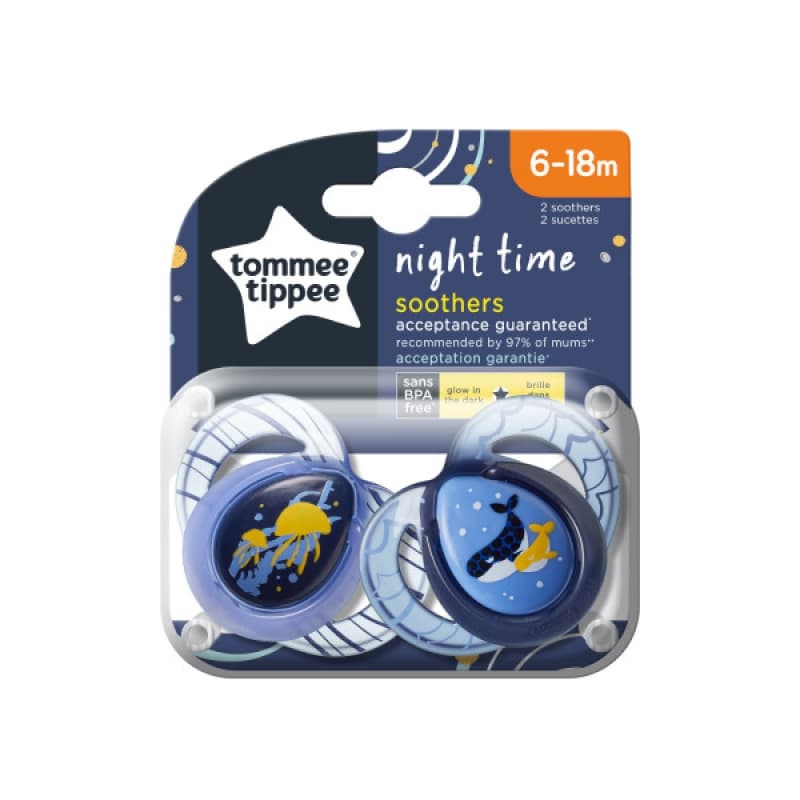 Sucette Ctn Nuit 6-18m Mixte X2, tommee tippee 6-18m — vue 4 sur 6