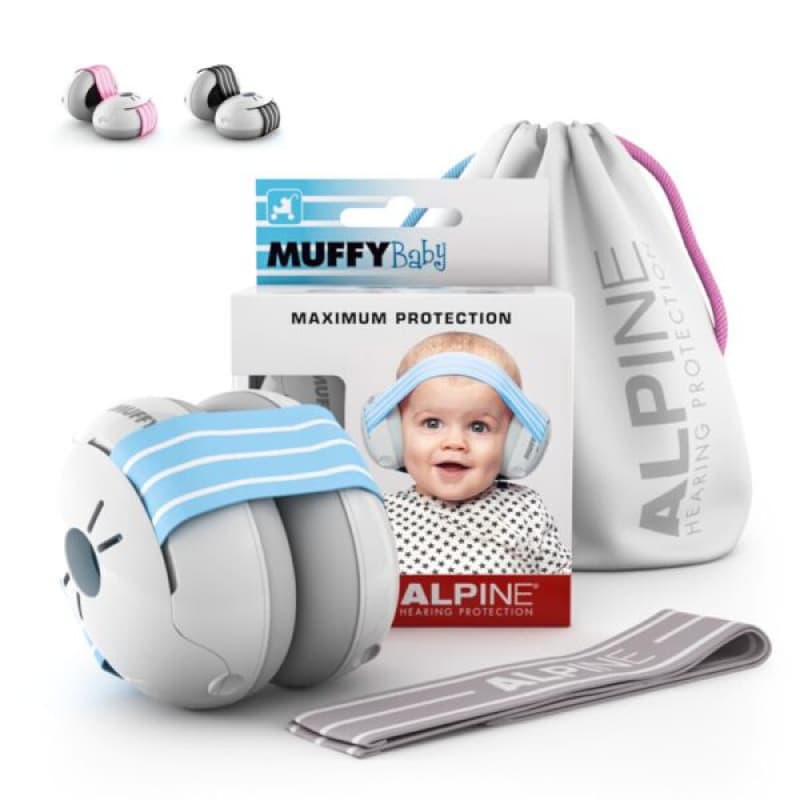 Casque Antibruit Bebe Muffy Baby Bleu, protections auditives - casque anti bruit alpine 10,5cm x 8,5cm x 10,5cm