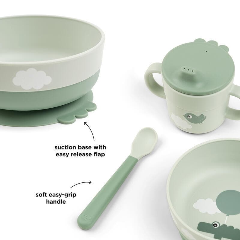 Foodie Coffret Premier Repas Happy Clouds, vert done by deer news aw 2023 — vue 3 sur 5