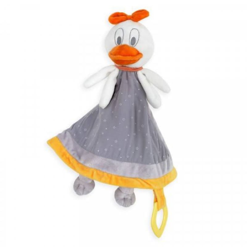 Grand Doudou Autruche, dame uche et gaufrette blanc/jaune moutarde tu 201 — vue 2 sur 2