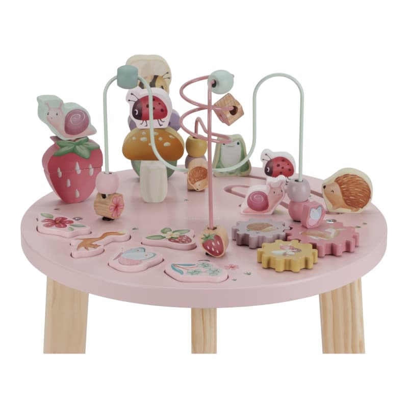 Table Activites Bois Fsc, rose vert jaune beige bois multicolore fairy garden little dutch — vue 2 sur 3