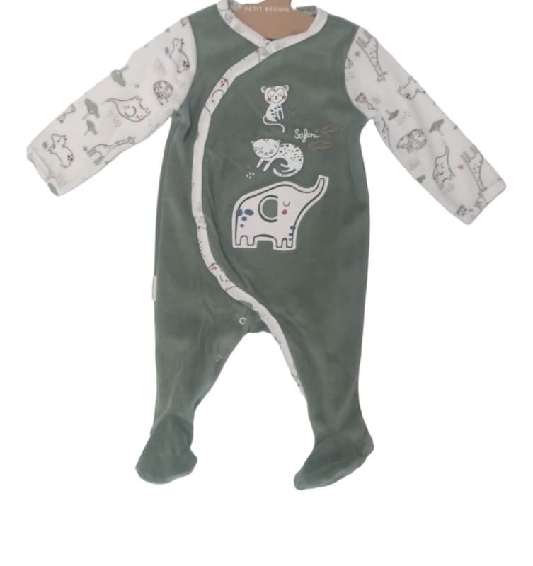 Grenouillere Bb Garçon Crazy 18m, safari vert-18m