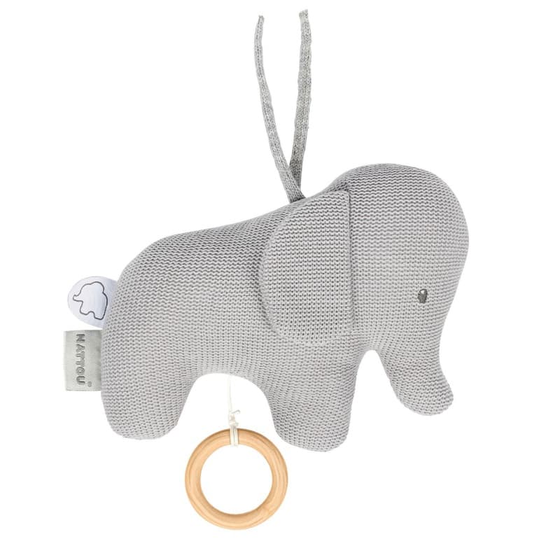 Doudou Musical Tricot Gris 23 Cm Tembo, tembo nattou gris 21cm per — vue 2 sur 2