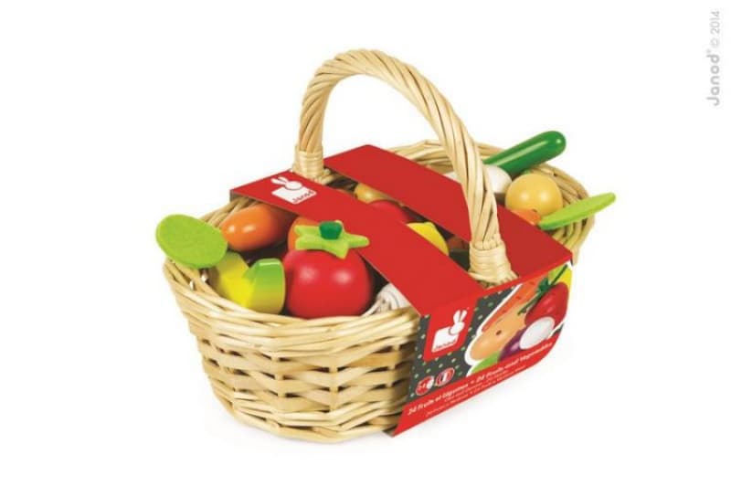Panier 24 Fruits Legumes, jouets d'imitation janod multicolore