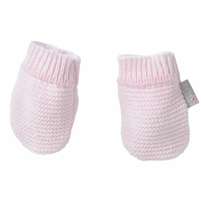 Moufles Maille Rose Naissance, bebe9creation maille
