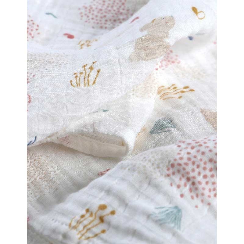 M&m22 3 Langes 70x70cm Lina Rose, Mousseline Bio, mix & match noukies blanc permanent — vue 1 sur 5