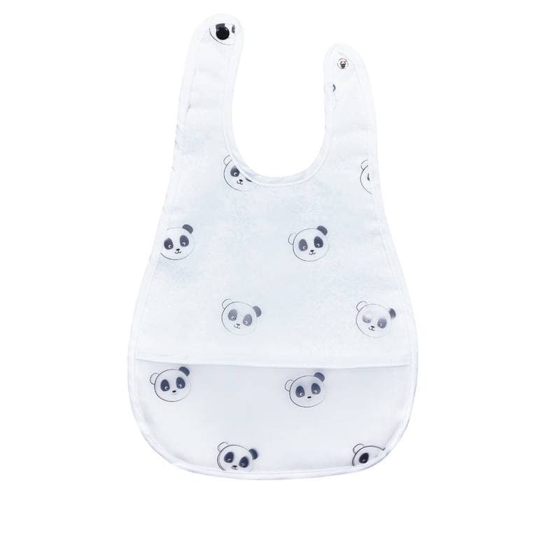 Bavoir Plastifie Motif Panda Chao Chao, sauthon — vue 2 sur 2