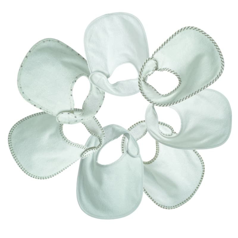 7 Bavoirs Naissance - Essentiel Ecru