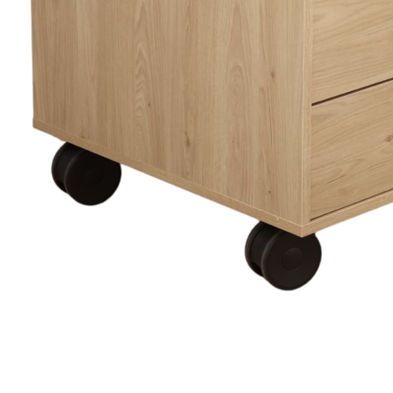 Kit 4 Roulettes Noires pour Commode Ilot, chene suave ilot bebe sauthon — vue 1 sur 4