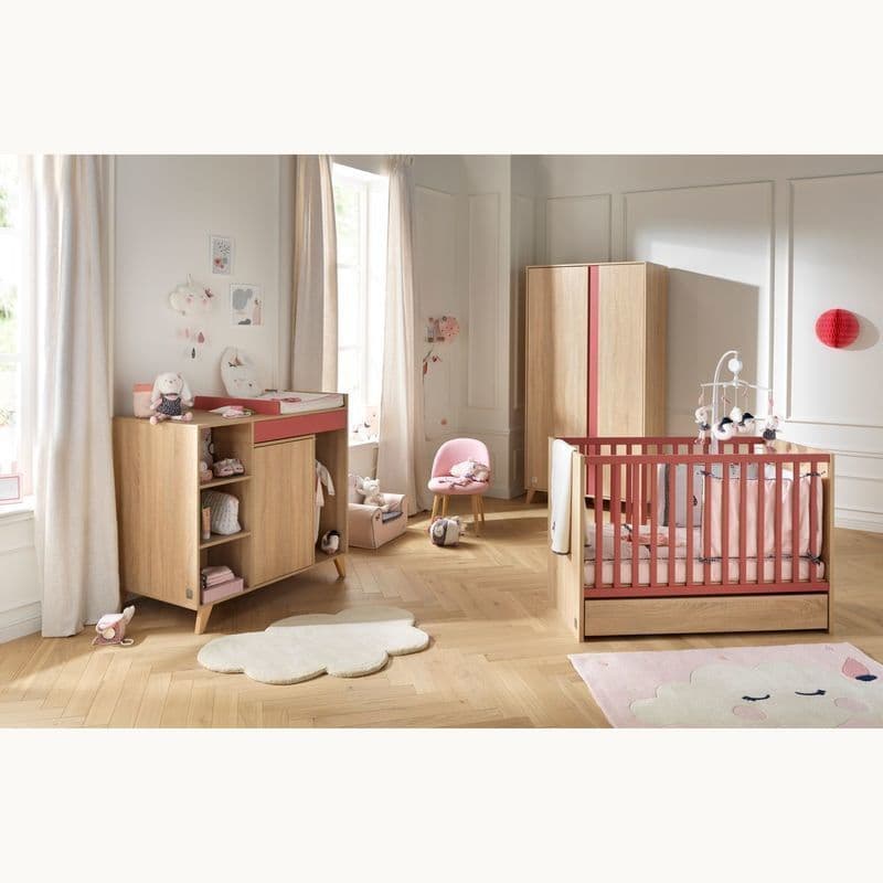 Lit Bebe 120x60 Rose Nova Rose Canyon Nova, nova meuble — vue 2 sur 3