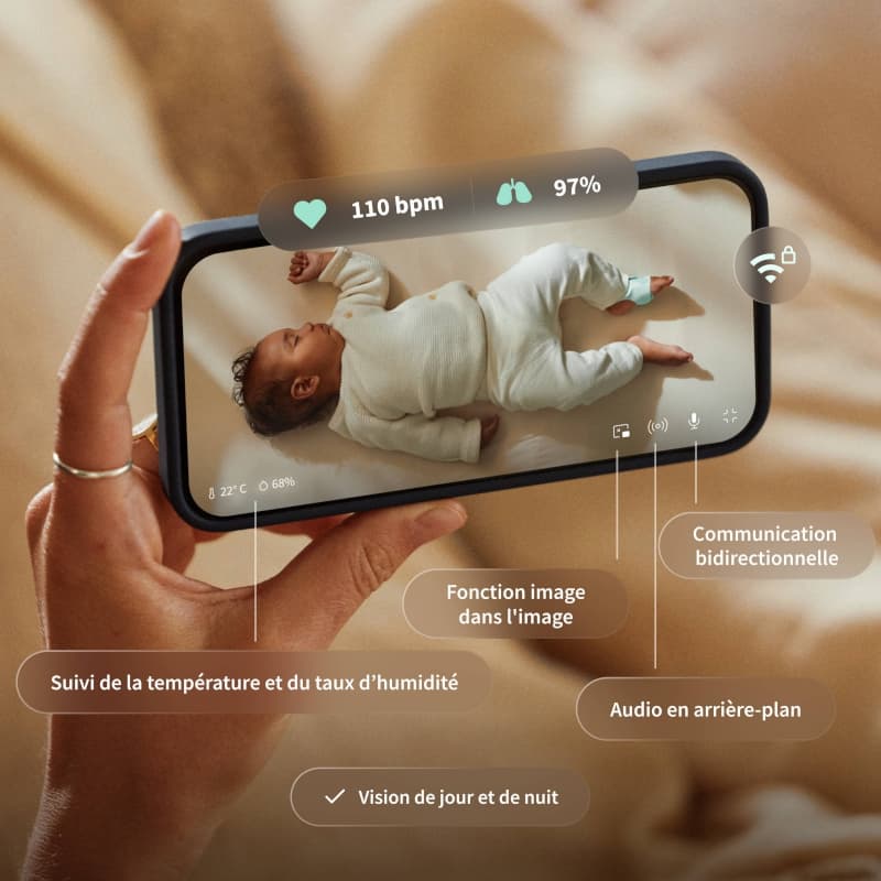 Pack Dream Sock + Dream Sight Cam, vert owlet 25/08 — vue 4 sur 7