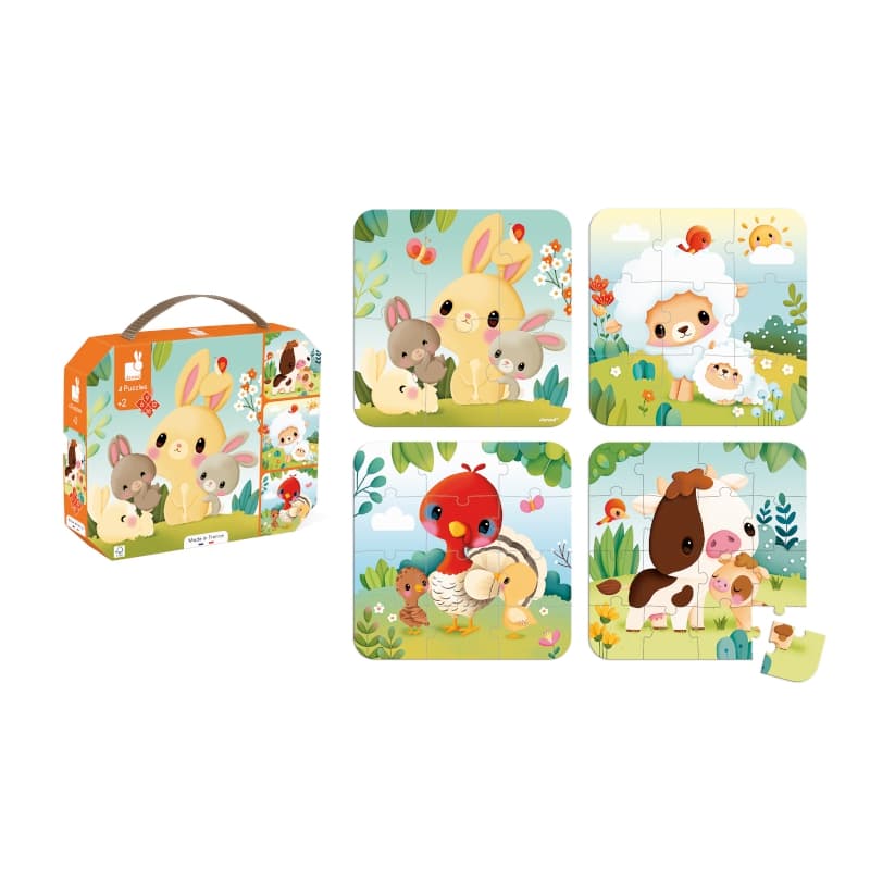 Ferme - Puzzles Evolutifs Animaux Ferme, puzzles janod orange 20 x 20 x 0,2 collection 2024 — vue 2 sur 5