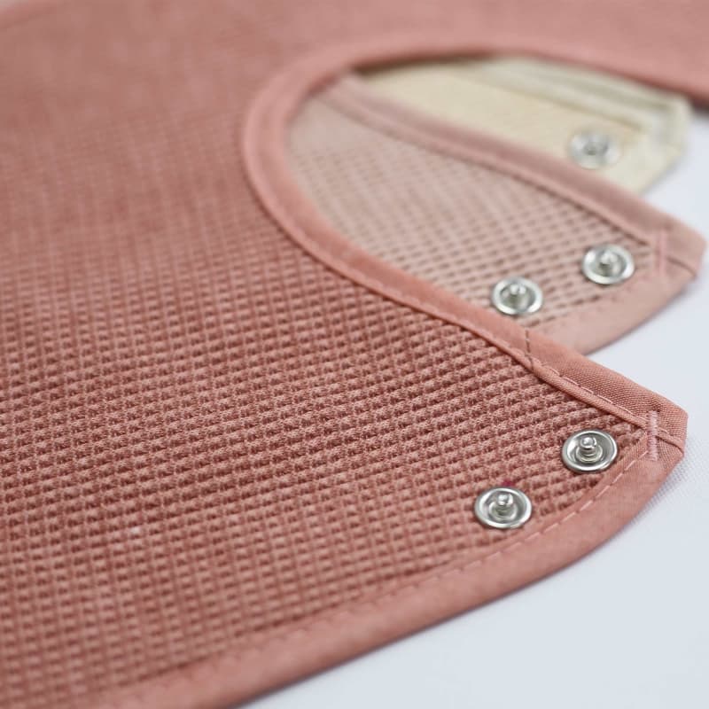 Bavoirs Naissance X6 -nid d'Abeille, beige/ rose 0-4m trois kilos sept p-24 — vue 5 sur 5