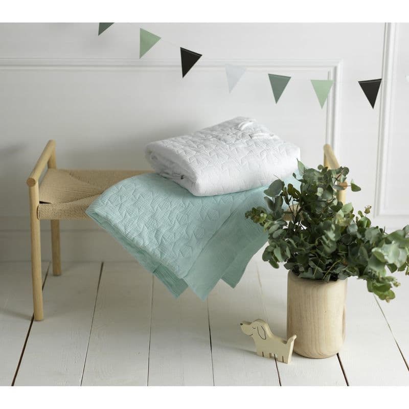 Edredon Lit Rectangle 140x70 Cristal, original blanc cristal blanc cristal 100 x 140 x 4 — vue 1 sur 2