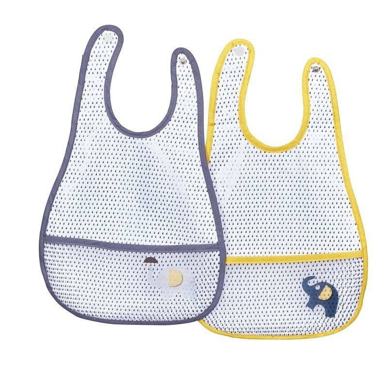 Bavoir Plastifie Elephant Gris Clair Babyfan, sauthon — vue 1 sur 2