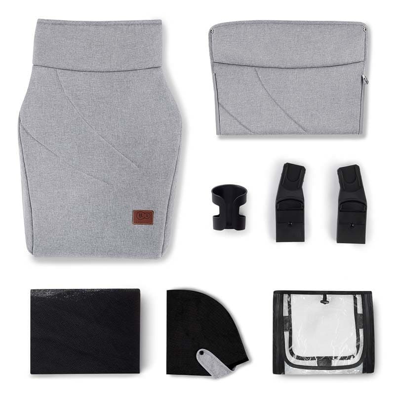 Poussette Kinderkraft Everyday 2 en 1 Dark Grey Chassis Silver — vue 4 sur 5