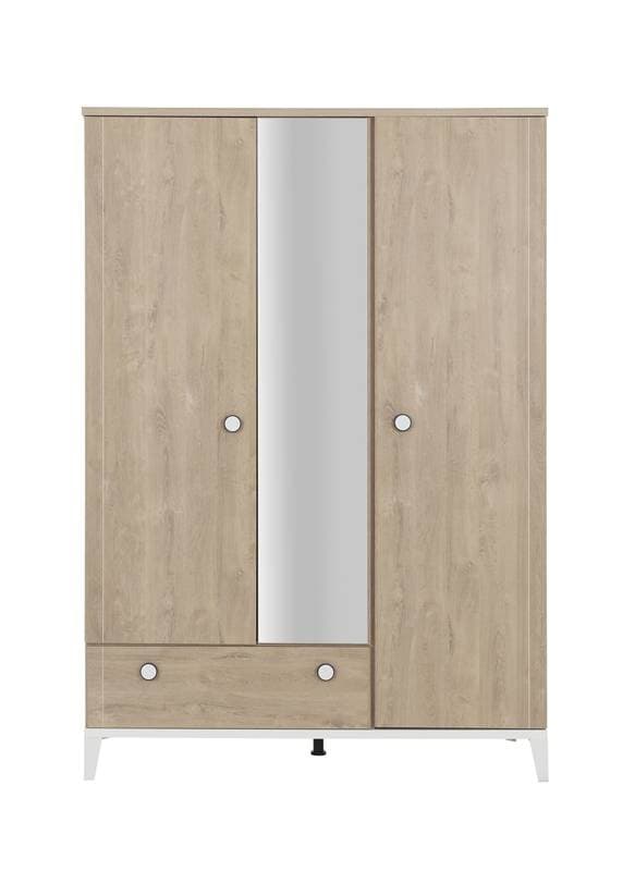 Marcel Armoire 3 Portes 1tiroir, chene blond galipette — vue 2 sur 3