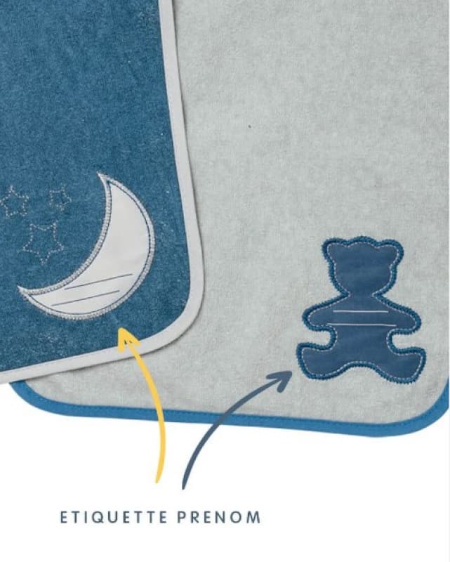Lot de 2 Bavoirs Maternelle-ours Lune — vue 2 sur 2