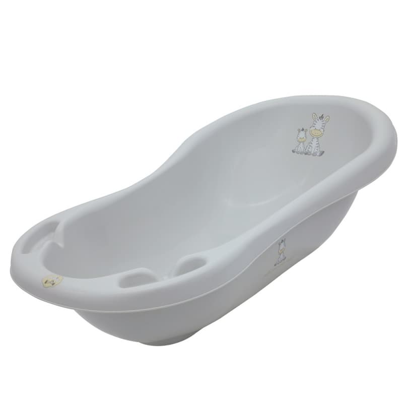 Baignoire 84cm avec Evacuation Gris Zebre, maltex