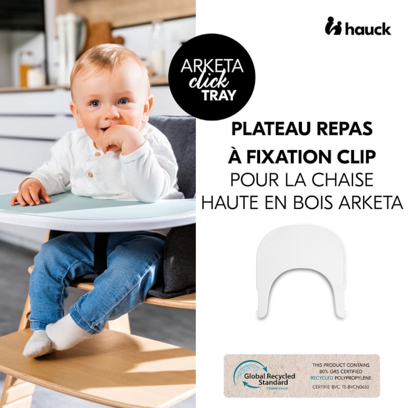 Arketa Click Tray, accessoires de chaise haute hauck white a-23 — vue 2 sur 5