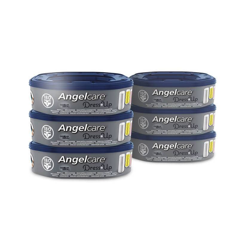 Lot de 6 Recharges Octogonales Poubelle Dress Up, - angelcare 04-18- - angelcare 04-18-
