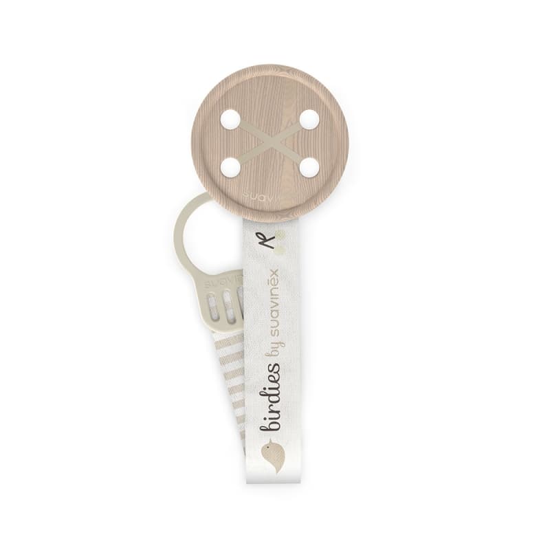 Attache-sucette Ruban - Walk I, beige birdies suavinex — vue 2 sur 2