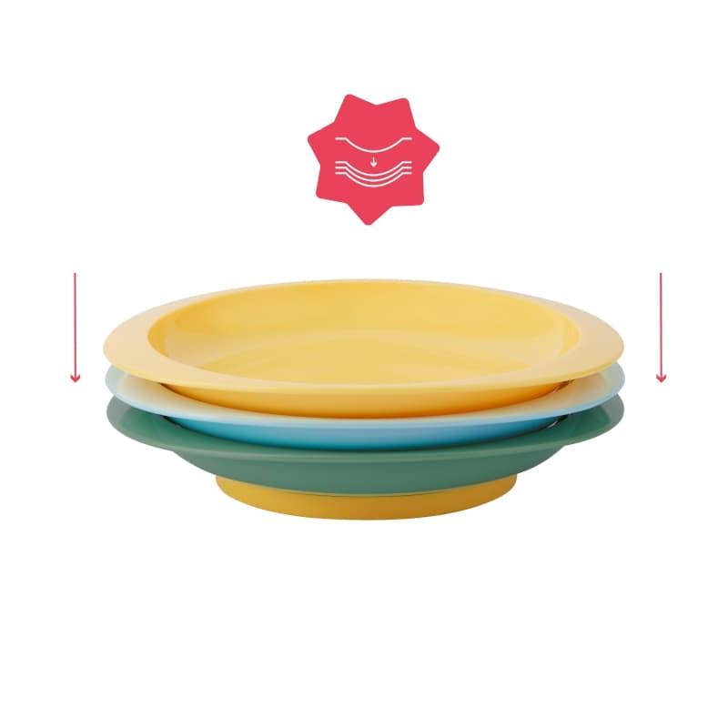 Assiettes Anti-derapantes X3, repas badabulle — vue 4 sur 5