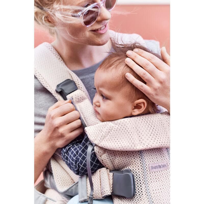 Porte-bebe One Air, rose nacre mesh 3d — vue 1 sur 3