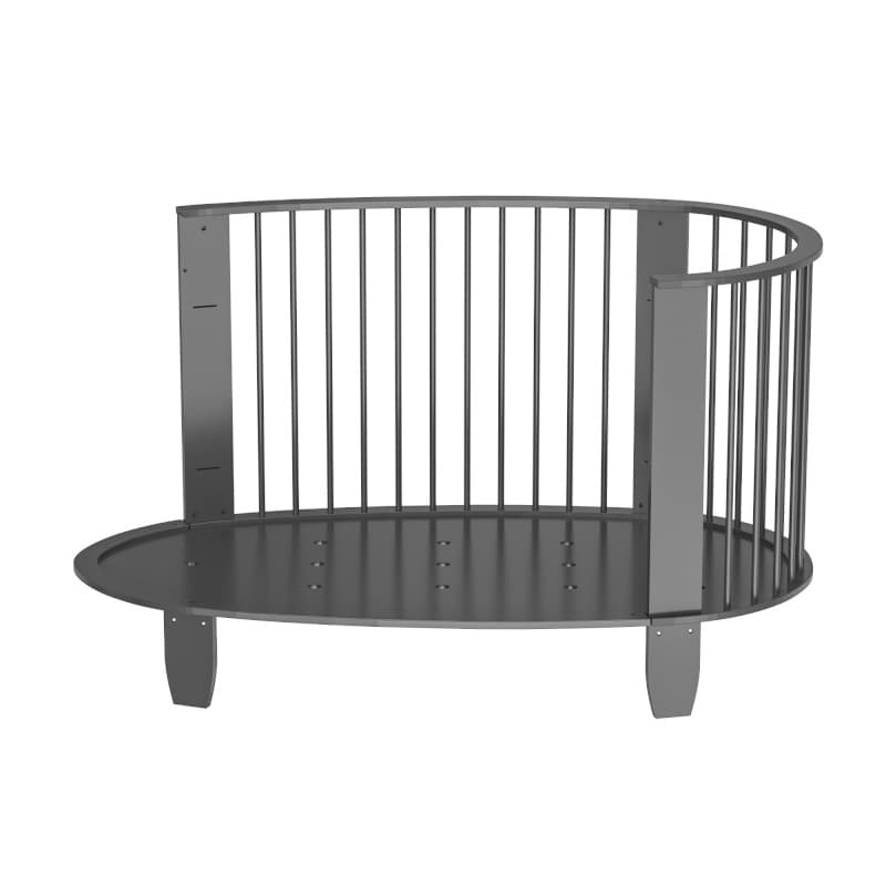 Lit 60x120 Gris Antrachite avec Matelas et Housses, cocon songes et rigolades — vue 2 sur 3