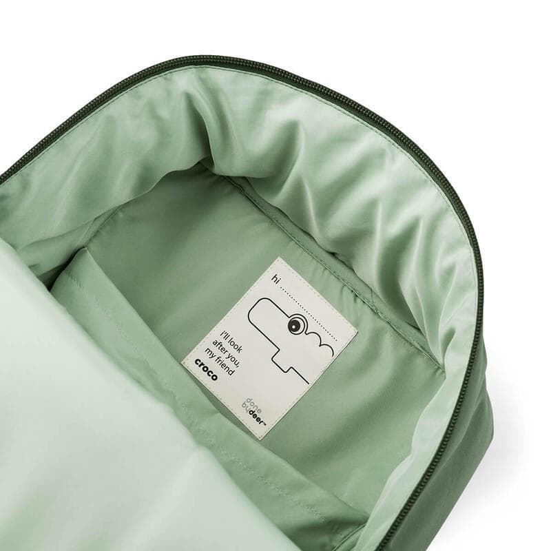 Sac a Dos Matelasse Enfant Croco, vert done by deer news feb 2023 — vue 3 sur 5