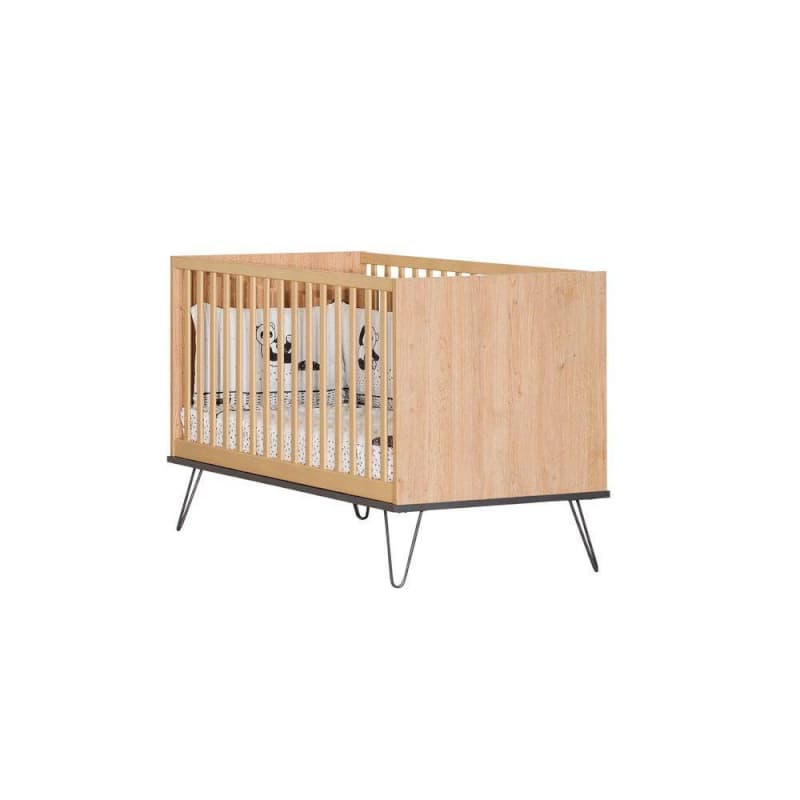 Lit Bebe 120x60 Ambra, ambra sauthon selection chene london / gris ombre — vue 1 sur 2