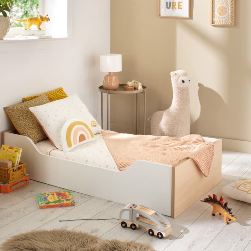 Little Big Bed 140x70, nature meuble chêne velours - blanc — vue 2 sur 2