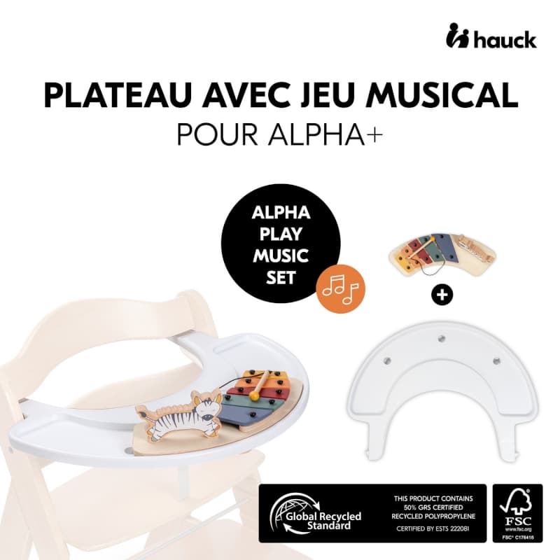 Alpha Play Music Set, zebra white 59.7x43.8x16.3 cm 2023 — vue 2 sur 5