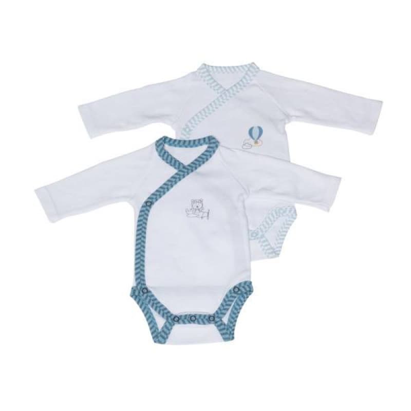 Bodies Blanc/bleu Lot de 2 New, lazare sauthon babywear 29 x 18 x 6 — vue 2 sur 3