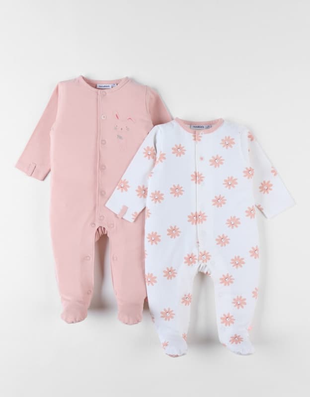 Joli Lapin Set Dors Bien Jersey 2x, lovely bunny noukies rose 1m été 2024 — vue 2 sur 3