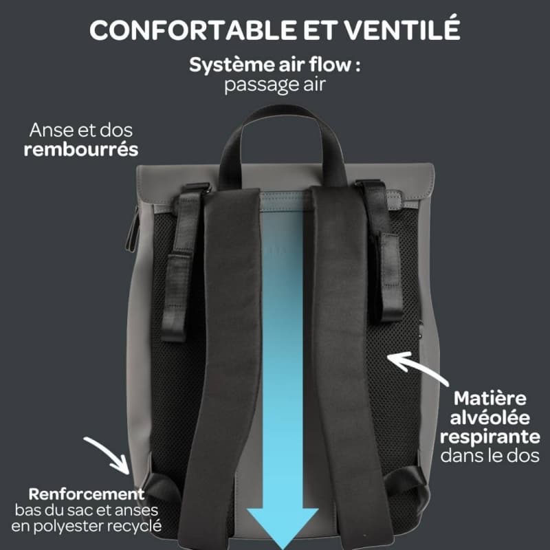 Sac Oslo, gris mineral beaba — vue 5 sur 5