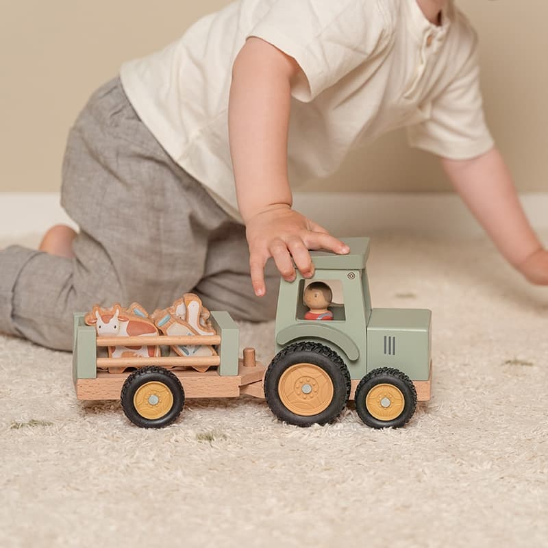 Tracteur+remorque en Bois Fsc, 18m+ little farm little dutch 05-24 — vue 4 sur 4
